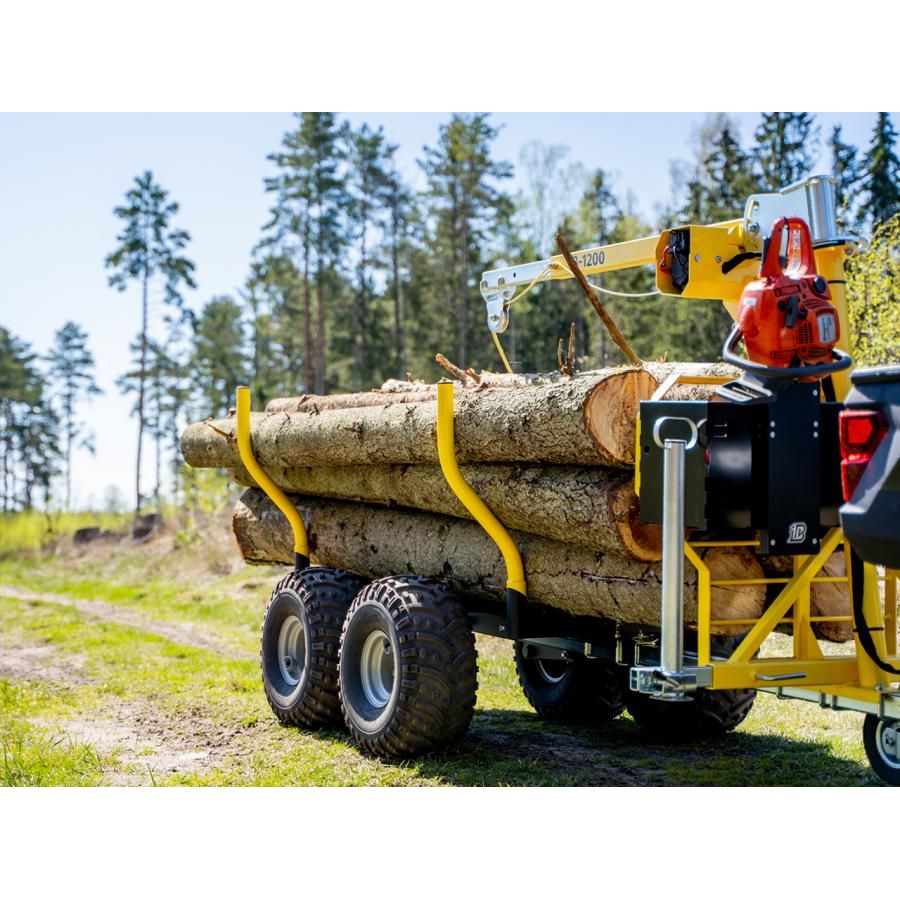 IB Komplett Timmervagn med kran boggie IB 1200 - ÖREBRO MC SERVICE
