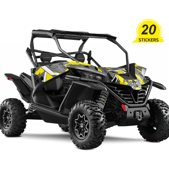 Dekalkit CFMOTO ZFORCE 1000 SPORT Grå/Gul - ÖREBRO MC SERVICE