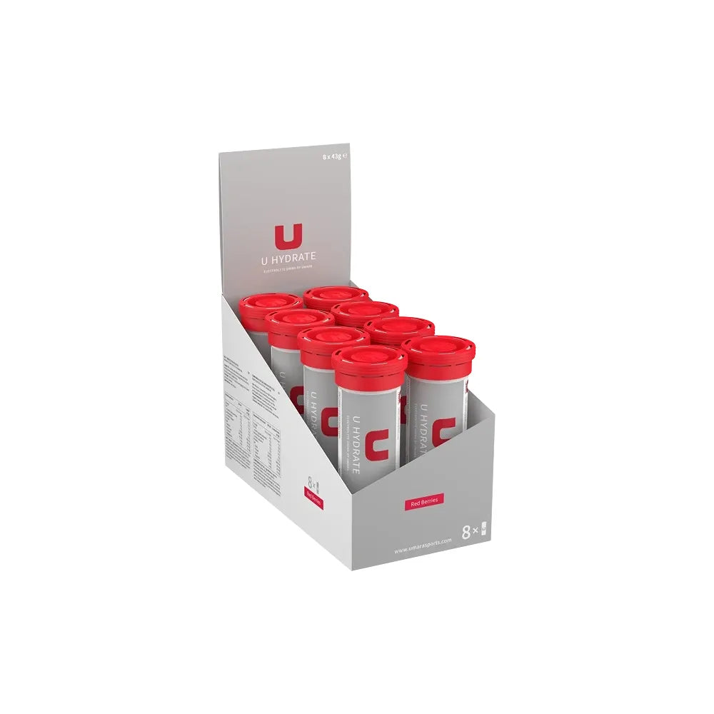 UMARA U HYDRATE elektrolyttabletter Paket 8x10st - Röda bär - ÖREBRO MC SERVICE