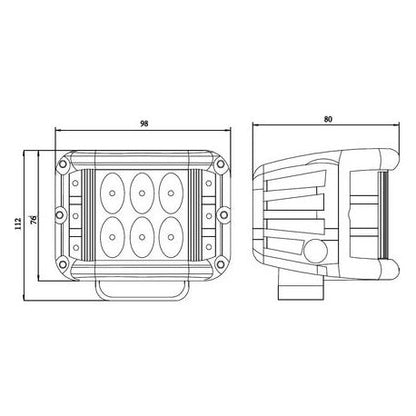 KINWONS Backljus-paket 2st Sidoskjutande LED-lampor 48W - ÖREBRO MC SERVICE