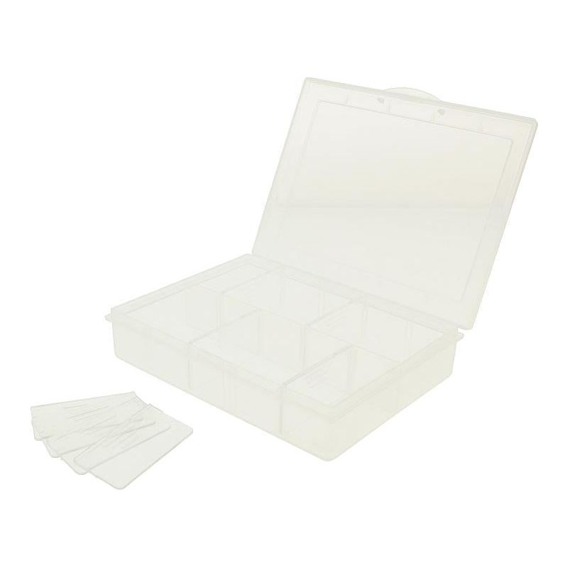 Förvaringslåda plast 9-fack 140x140x30mm
