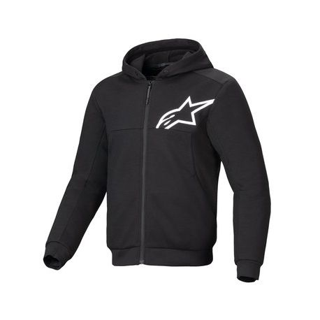 Alpinestars Hoodie Chrome v2 Svart/Vit - ÖREBRO MC SERVICE