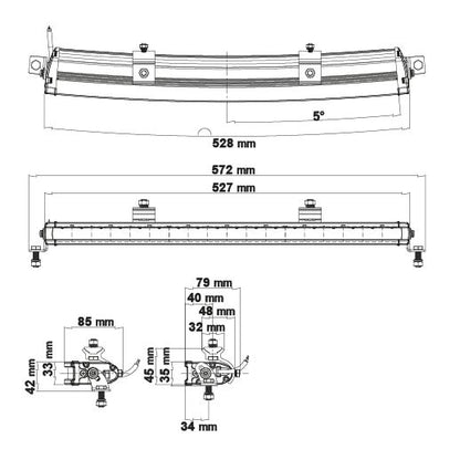 LEDSON Juno C LED-ramp 22" 90W, Curved - ÖREBRO MC SERVICE