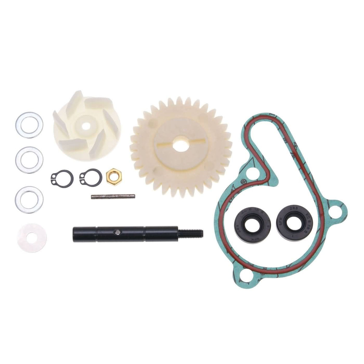 Reparationskit vattenpump inkl. drivhjul Derbi Senda GPR, Aprilia RS RX SX, Gilera RCR, SMT (D50B0) - ÖREBRO MC SERVICE