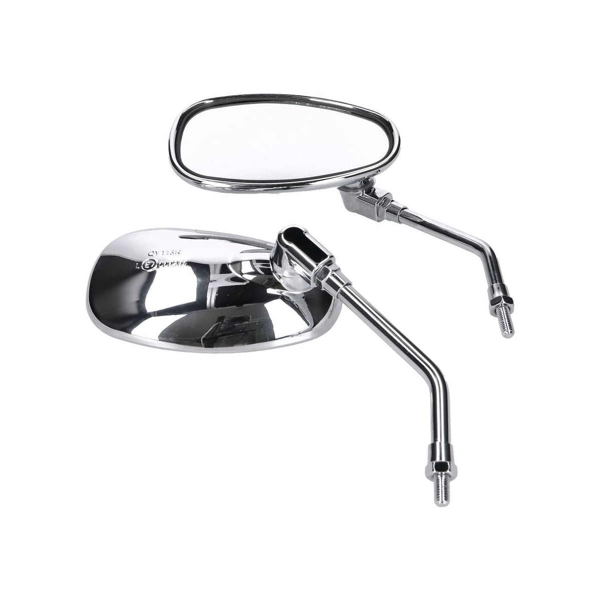 Backspeglar kit Chrome Oval 2-pack - ÖREBRO MC SERVICE