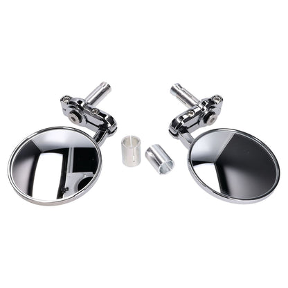 Backspeglar sats underliggande Chrome Runda 2-pack