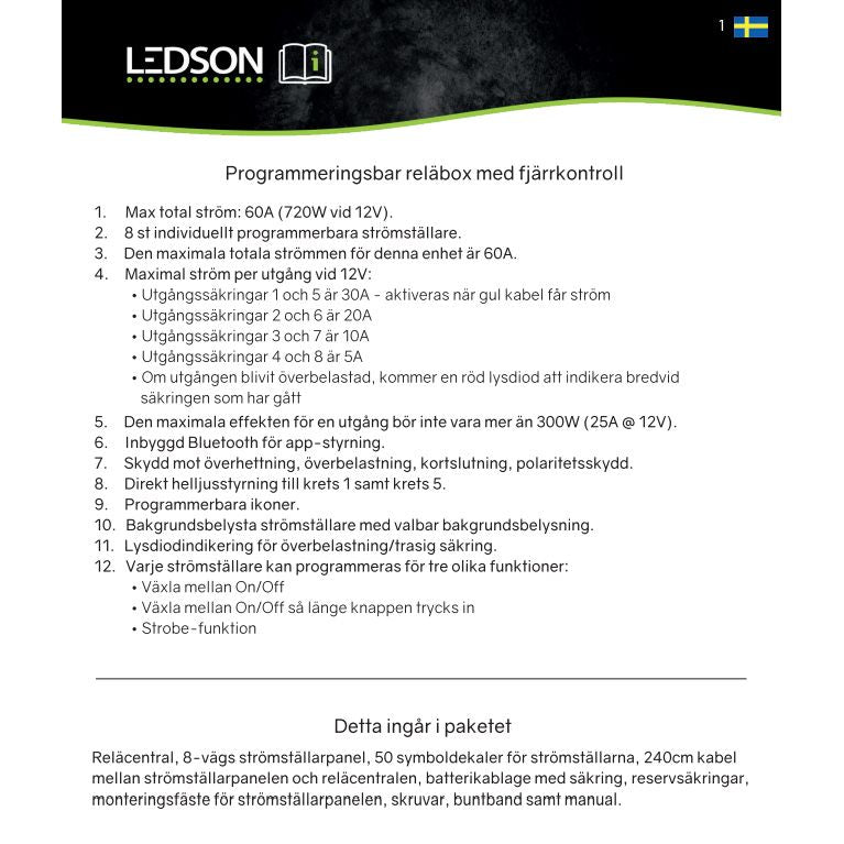 LEDSON Commander8 Gen2 Fjärrstyrd Reläbox - ÖREBRO MC SERVICE