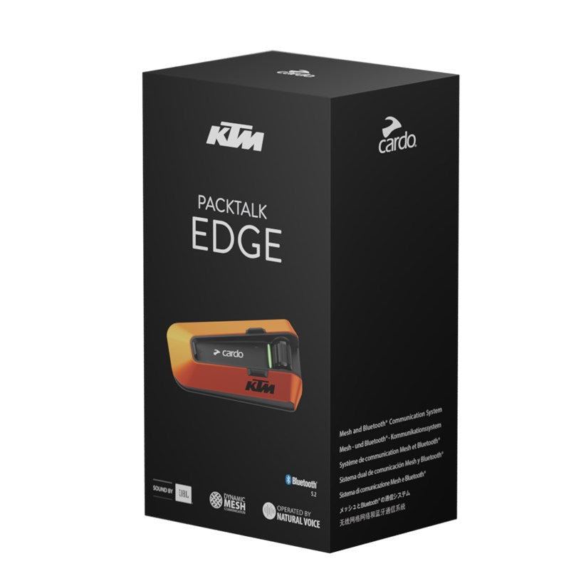 Cardo Intercom PACKTALK EDGE SINGLE 1-Pack KTM - ÖREBRO MC SERVICE