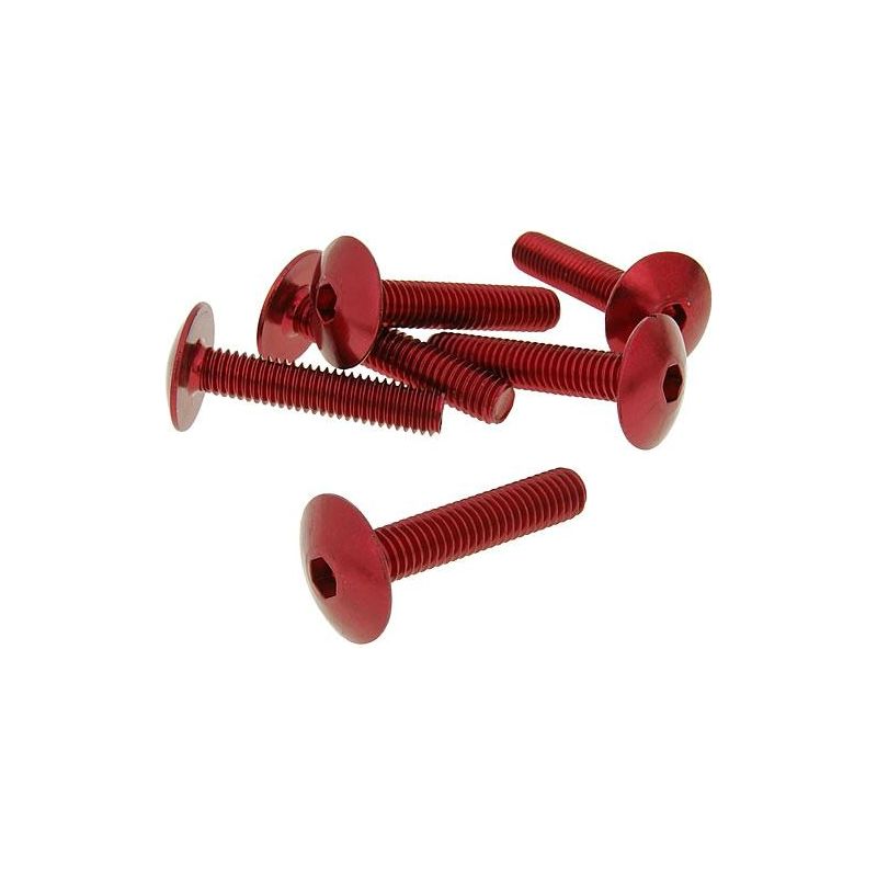 Skruvkit M6/M5 till kåpor 6st Röd VÄLJ STORLEK - ÖREBRO MC SERVICE