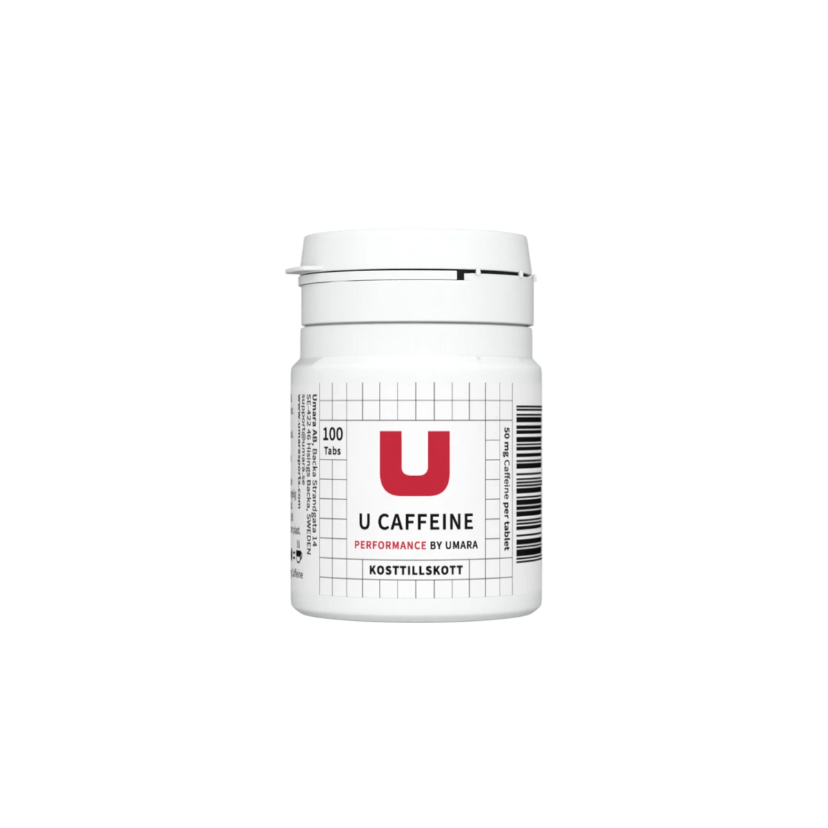 UMARA U CAFFEINE Koffeintabletter 50mg 100st - Neutral - ÖREBRO MC SERVICE